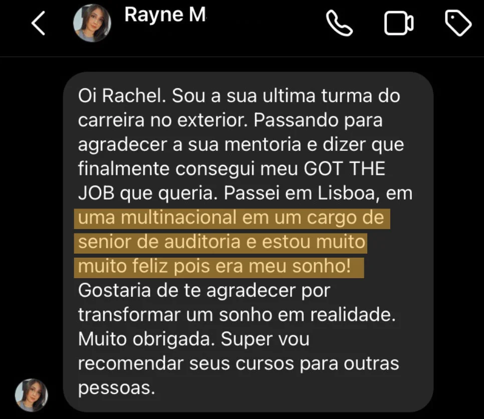 Depoimento da Rayne